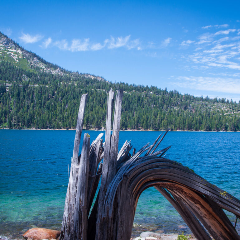 Best view of Lake Tahoe in Sierra Nevada Mountains California, USA