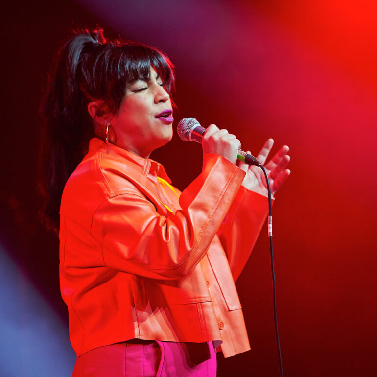 Maya Killtron performing at Funk Embassy Night, Vaba Lava, Telliskivi Loomelinnak, Tallinn Music Week 2023