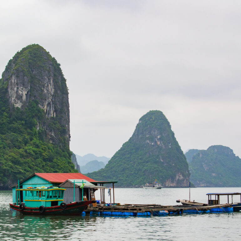 Places to visit in Vietnam - An ancient Cua Van fishing village in Halong Bay