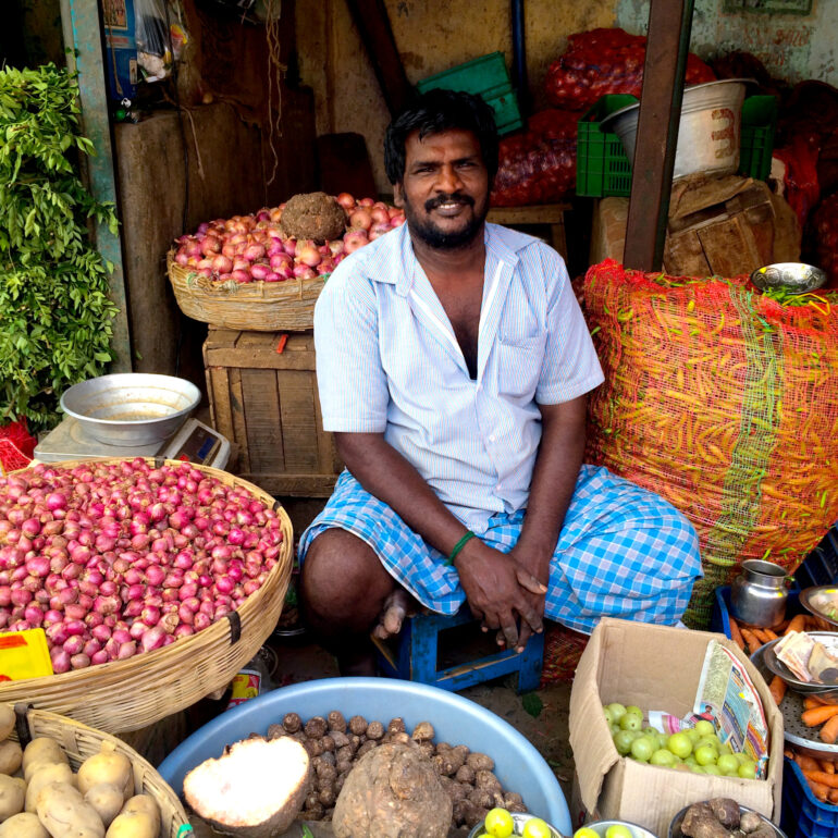 Street Photography in Chennai, India - Vegetable market