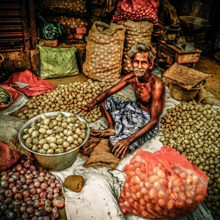 Street Photography in Chennai, India - Vegetable market